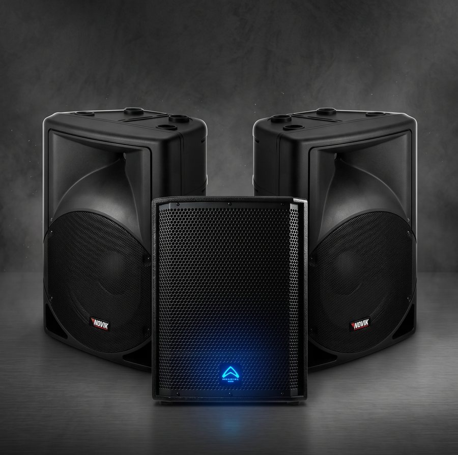 Nivel Básico: dos cajas acústicas activas Novik y un subbajo